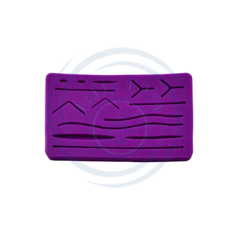DDP Customize Skin Suture Pad Cheap Suture Pad Silicon Medical Training Skin Model With 20 Pre-Cut Wounds for Medical Practice
