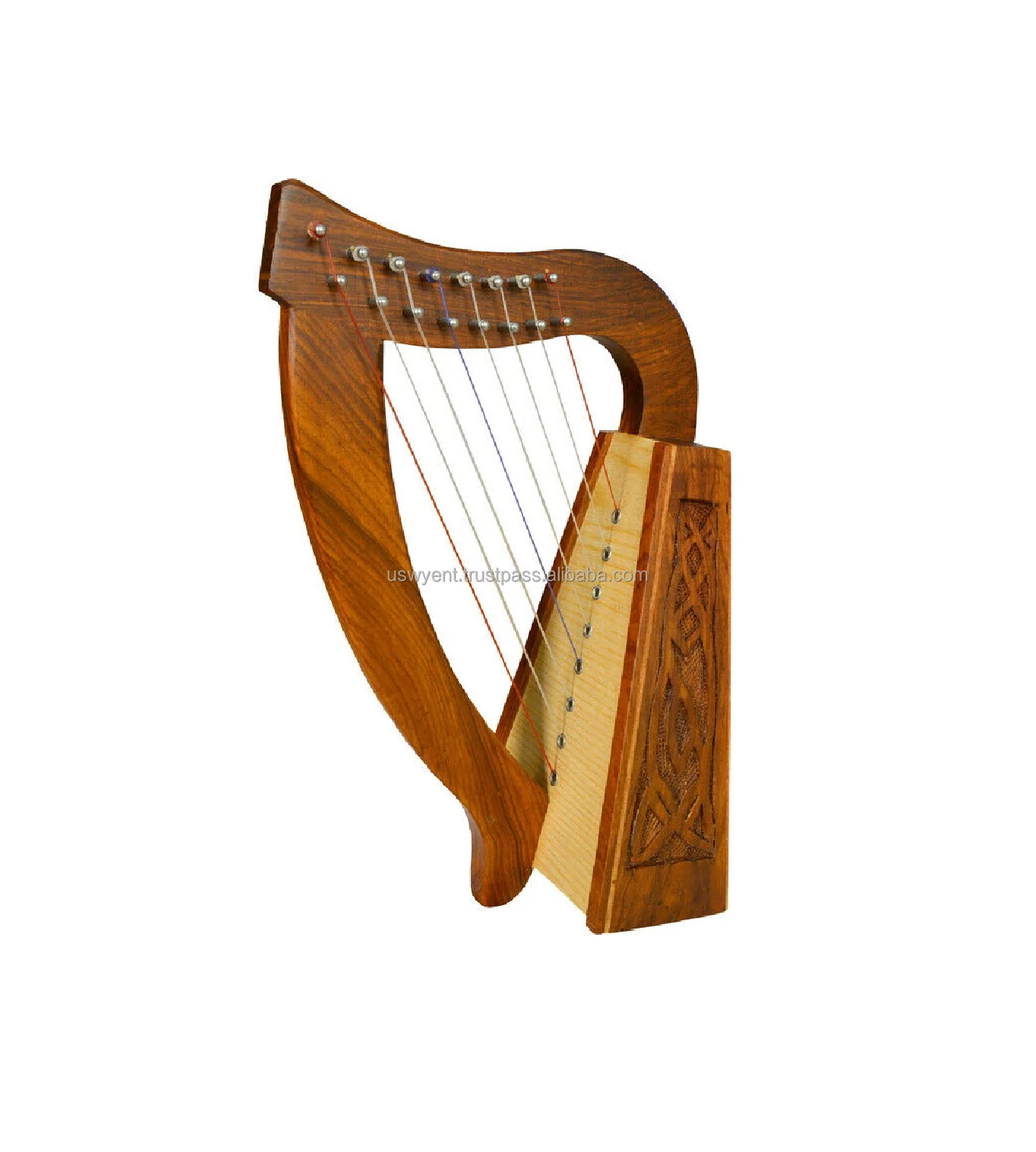 Irish Engraved Harp 22 Strings With Carry Bag - Buy 28 Strings Irish