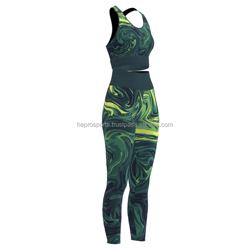 New Arrivals 2023 Custom Fitness Sportswear Workout High Waist Activewear Gym Seamless Nylon 2