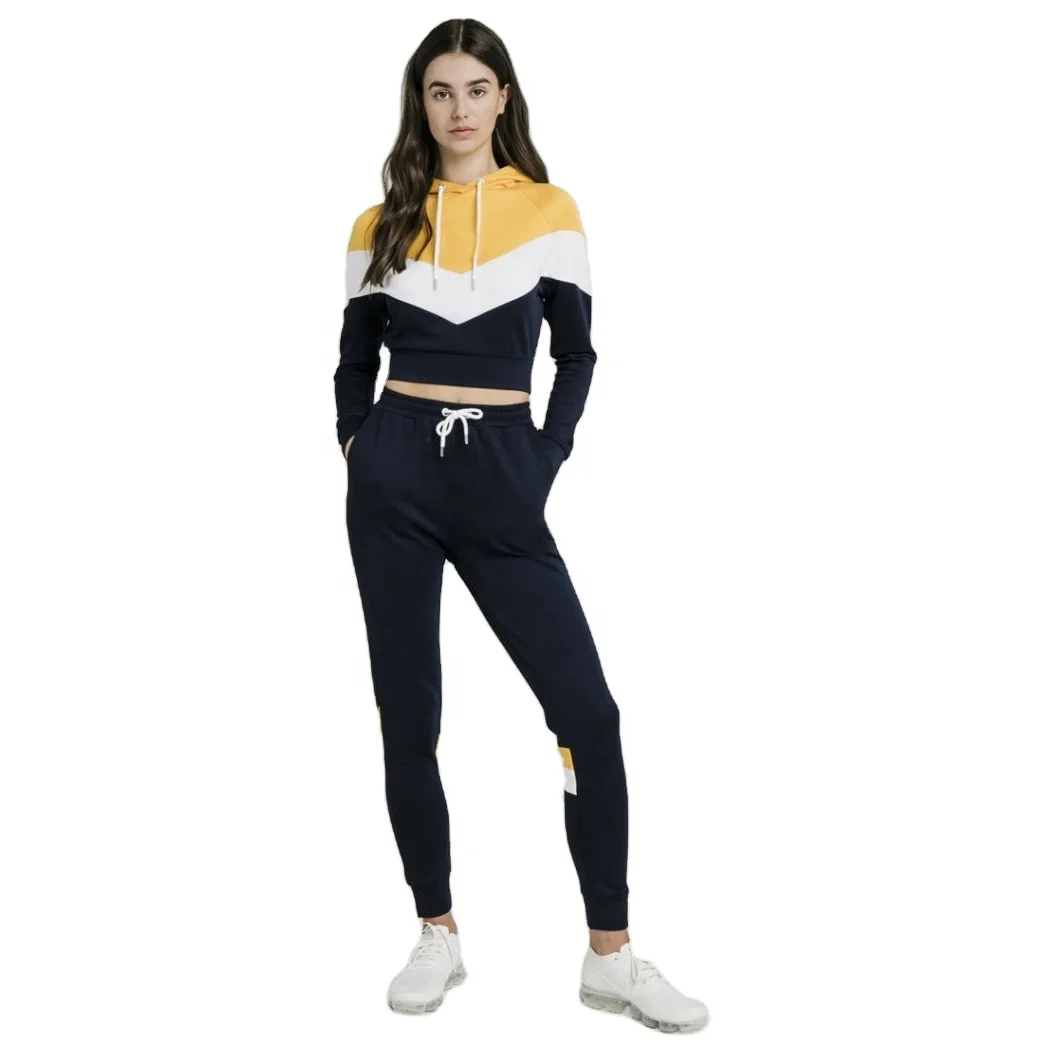 100% Polyester Tracksuits Zipper Workout Suits  Top Quality Tracksuits Custom New Sports Fashion Sports Running Women Track Suit