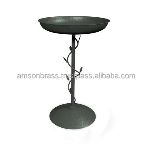 Home Hotel Outdoor Glass Birdbath with Metal Stand for Yard Lawn and Garden Decor Birdbaths Bird Bath on Sale