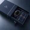 Midnight blue with a narrow champagne line