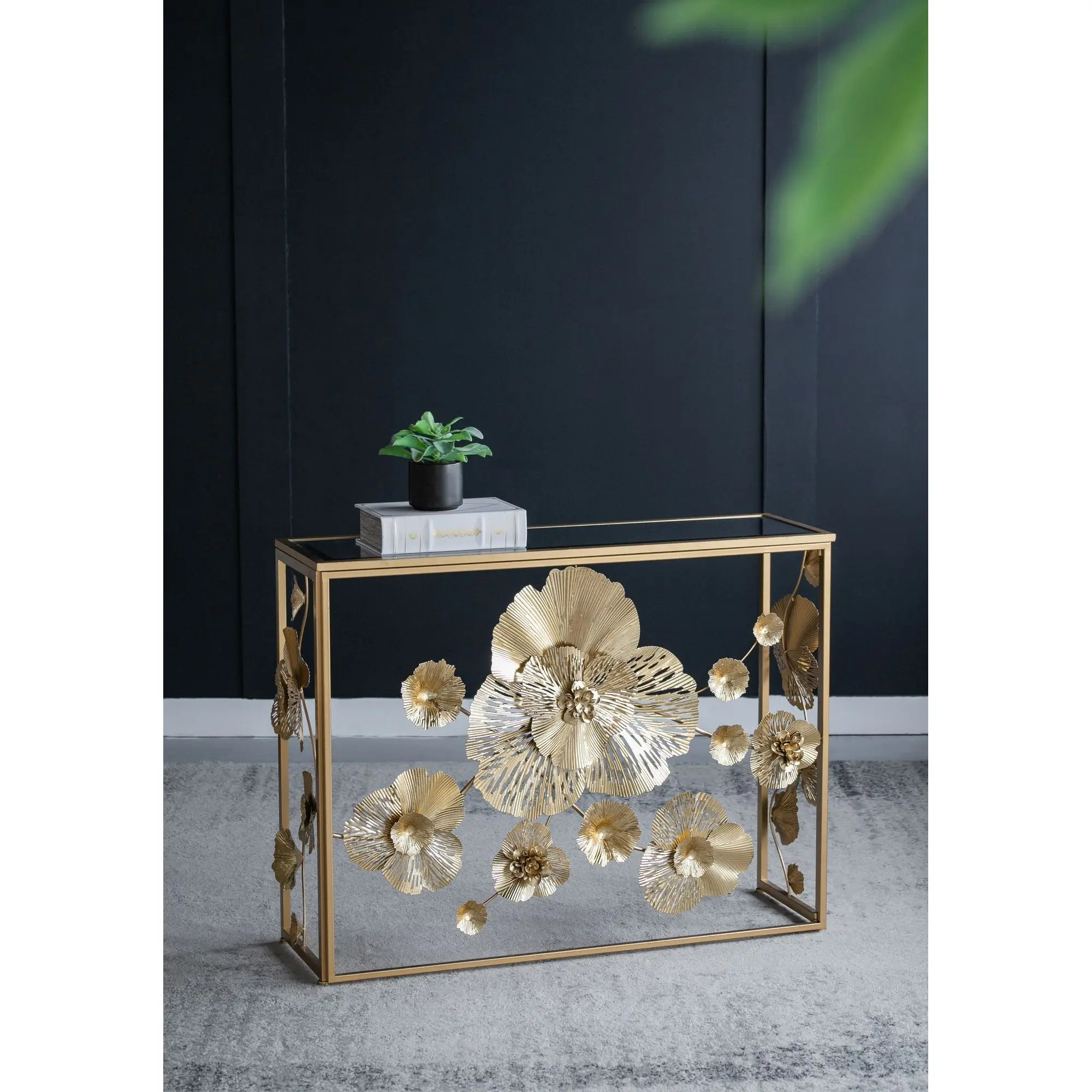 Elvarenae Florielle Gilded Console Table — product detail