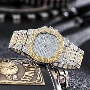 High-end Custom Diamond-encrusted Moissanite Casual Waterproof Men's Mechanical Watch Elegant Luxurious Gemstone Couple Watches