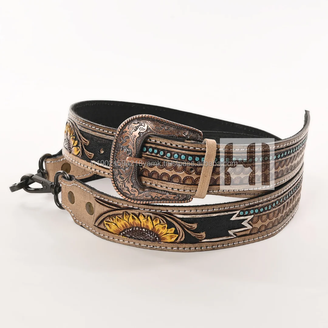 Genuine Cowhide Leather Guitar Strap Crossbody Handbag Replacement