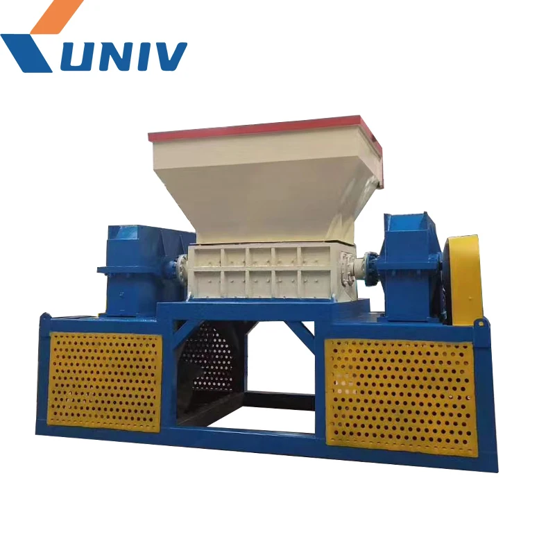 Automatic Univ Two-Shaft PP/PE Film Shredder for Plastic Recycling HDPE Plastic Scrap Metal Crushers