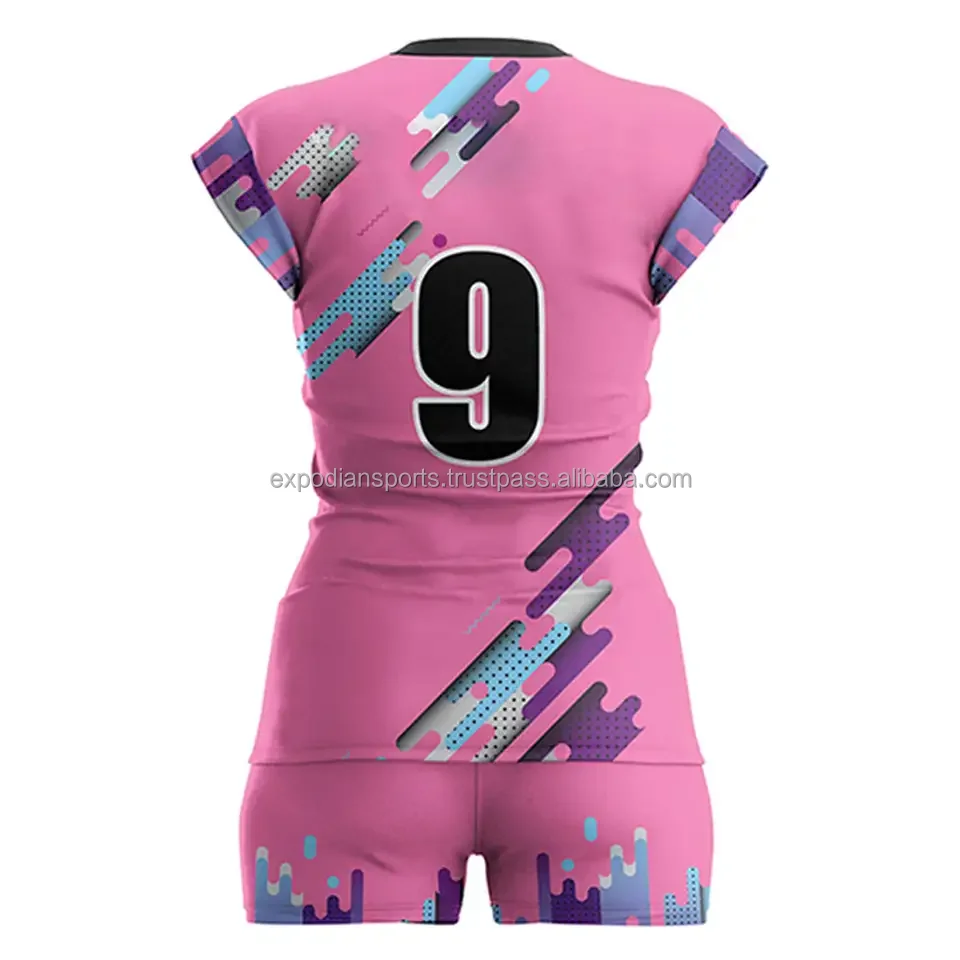Top Quality Women Wear Volleyball Uniform Custom Logo Printed Jersey