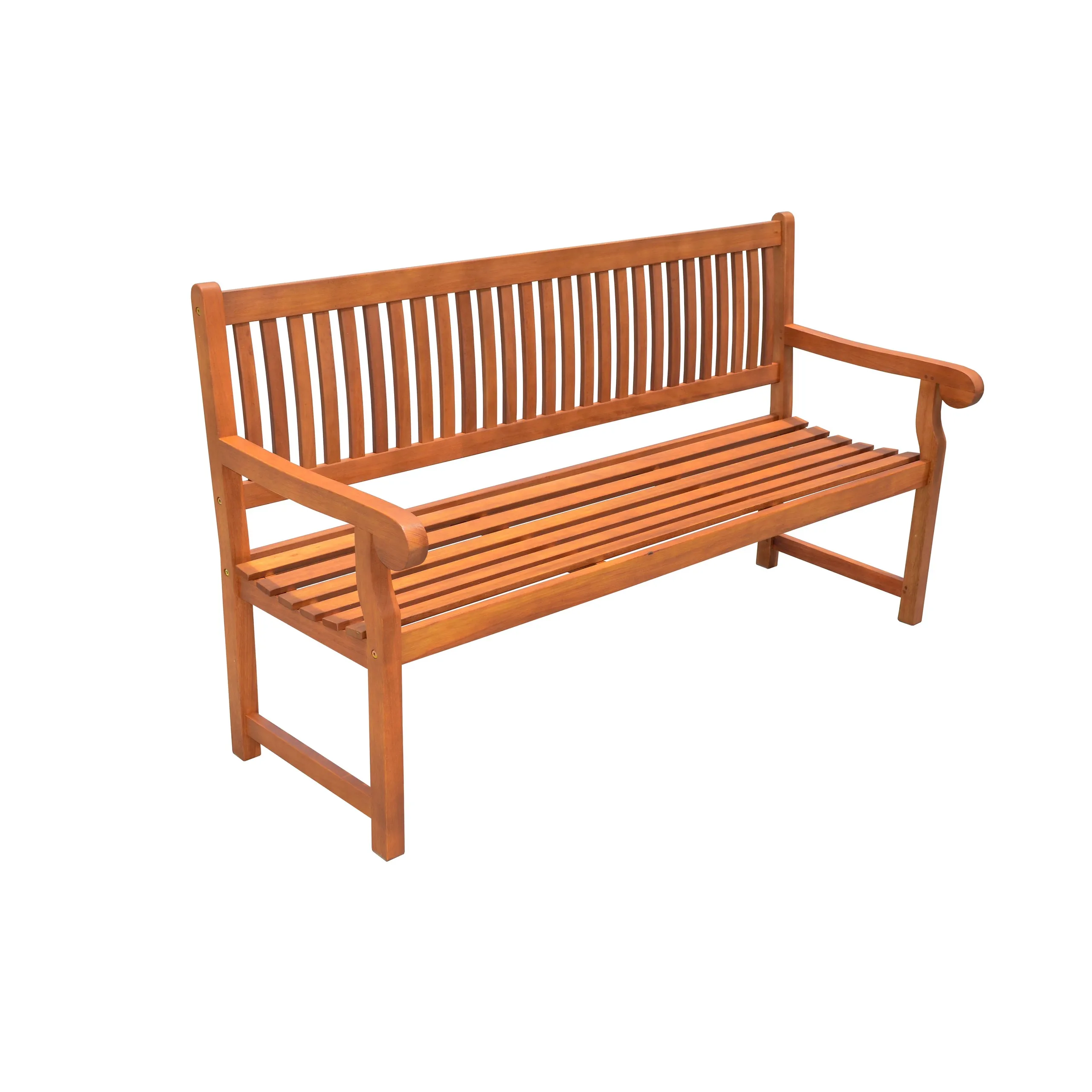 Customized Modern Solid Wood 3-Seater Bench Natural Traditional Design Living Room Furniture for Outdoor Parks Patios Schools