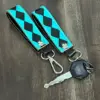 Turquoise & Black Checkered