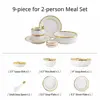 Juego de comedor de 9 piezas para 2 personas