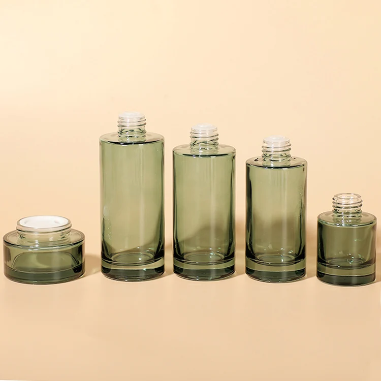 Luxury Custom Cosmetics Packaging Set Empty Skincare Pump Face Toner Bottle Lotion Serum Glass Bottle 50g Cream Jar