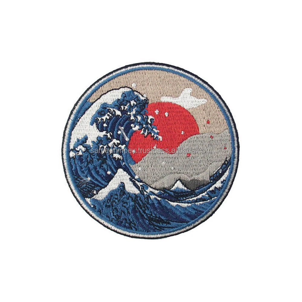 Custom Fabric Woven Embroidered Patch Badges Sew Iron On Embroidery