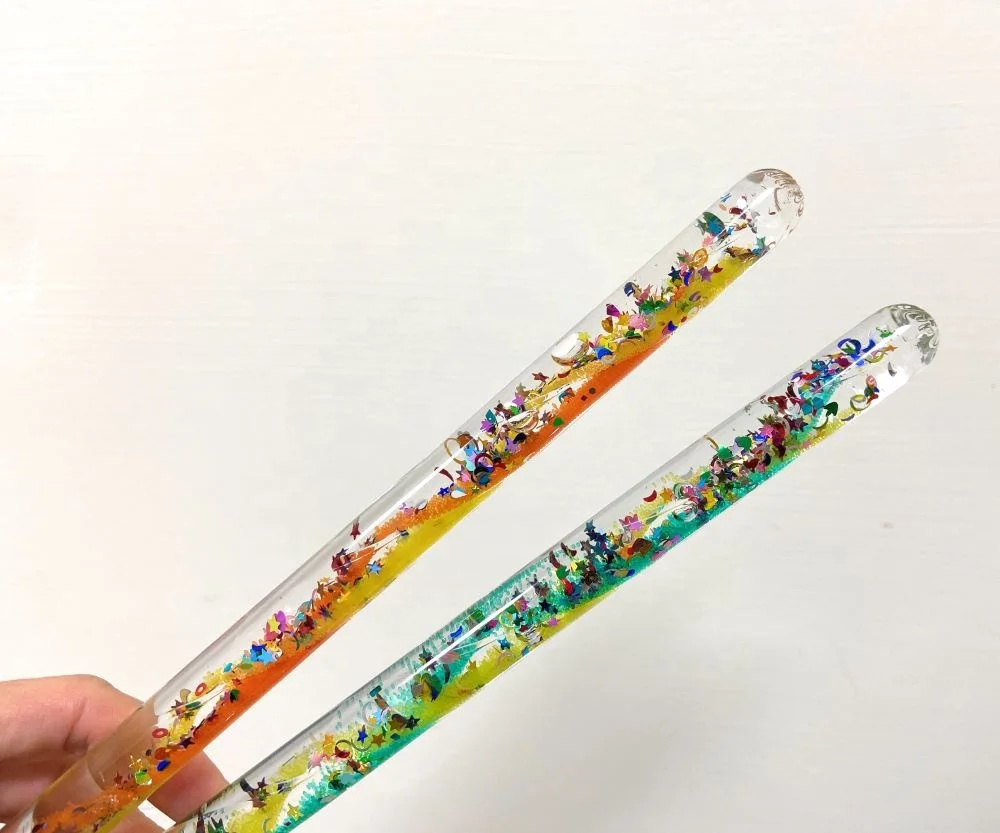 Волшебный Тюбик, блестящая палочка, сенсорный жидкий таймер движения, пузырьковая палочка