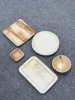 Beige natural / marrón con veta de hoja natural única