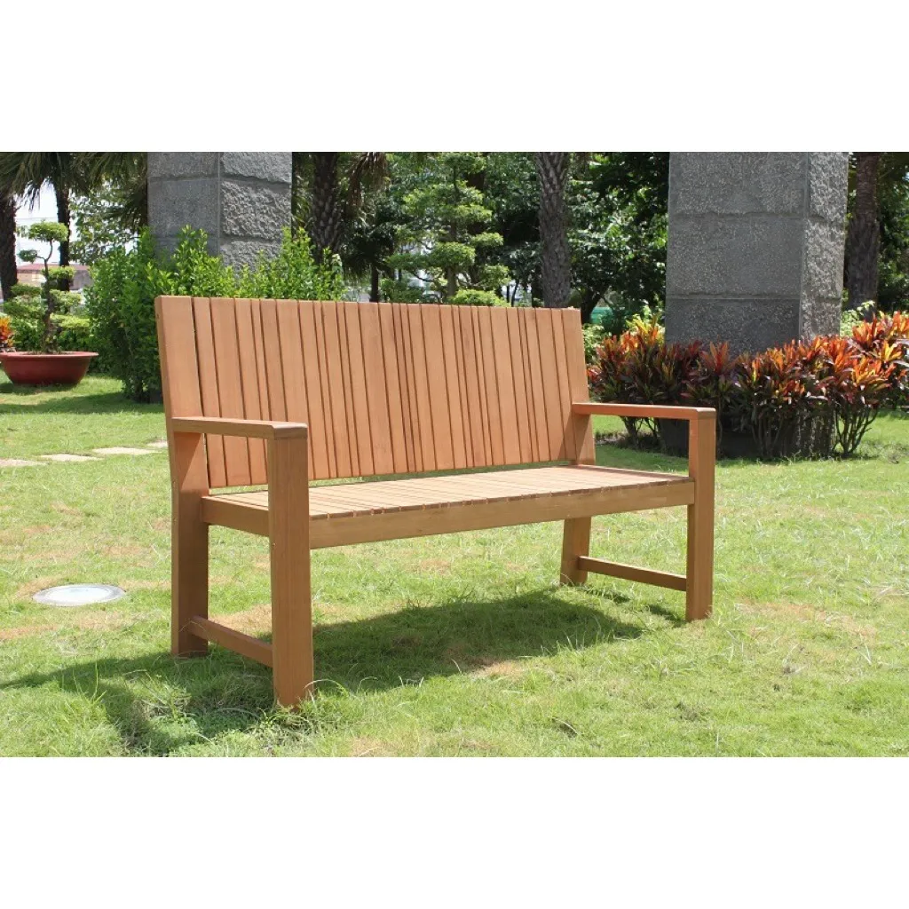 Customized Modern Solid Wood 3-Seater Bench Natural Traditional Design Living Room Furniture for Outdoor Parks Patios Schools