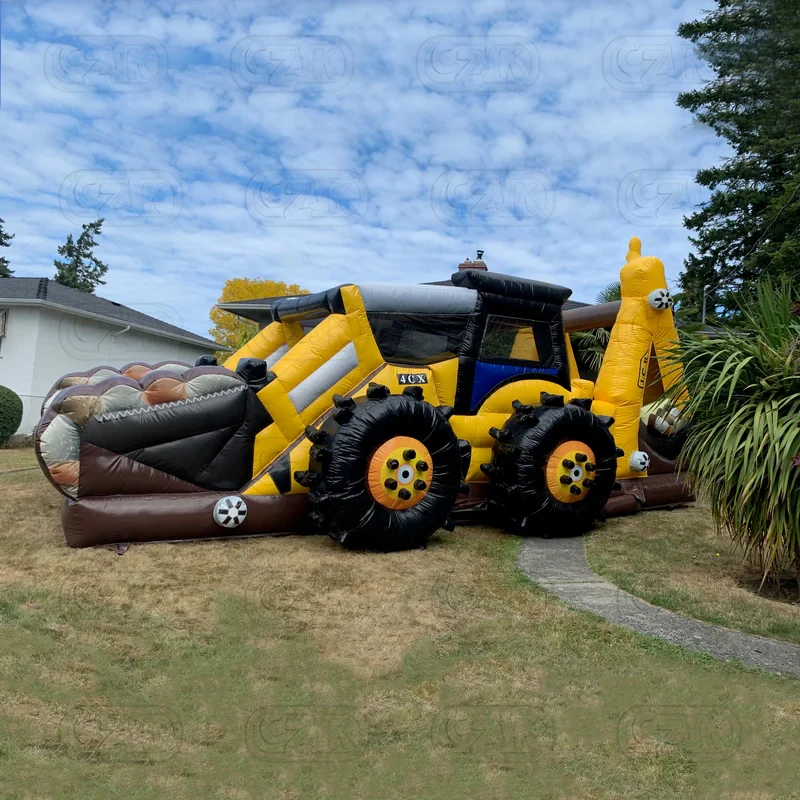 Moonwalk Large Inflatable Excavator Bouncer Bouncing Jumping Bouncy Castle Jumper Digger Bounce House