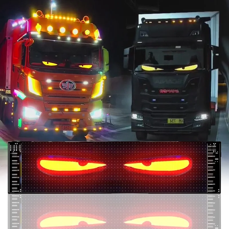 Car Custom Decals and Graphics Flexible Led Screen Panel Eyes LED Car Devil Eye Light