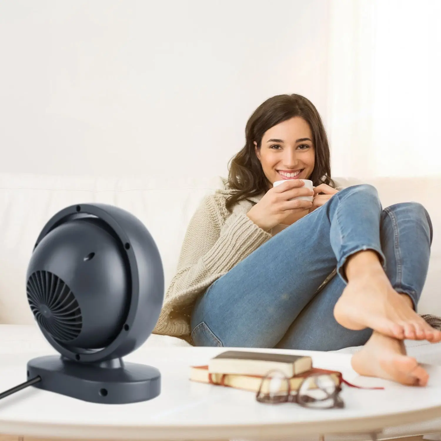 Desktop Electric Heater, 380W, Portable, 30-degree, 3S - detail 8