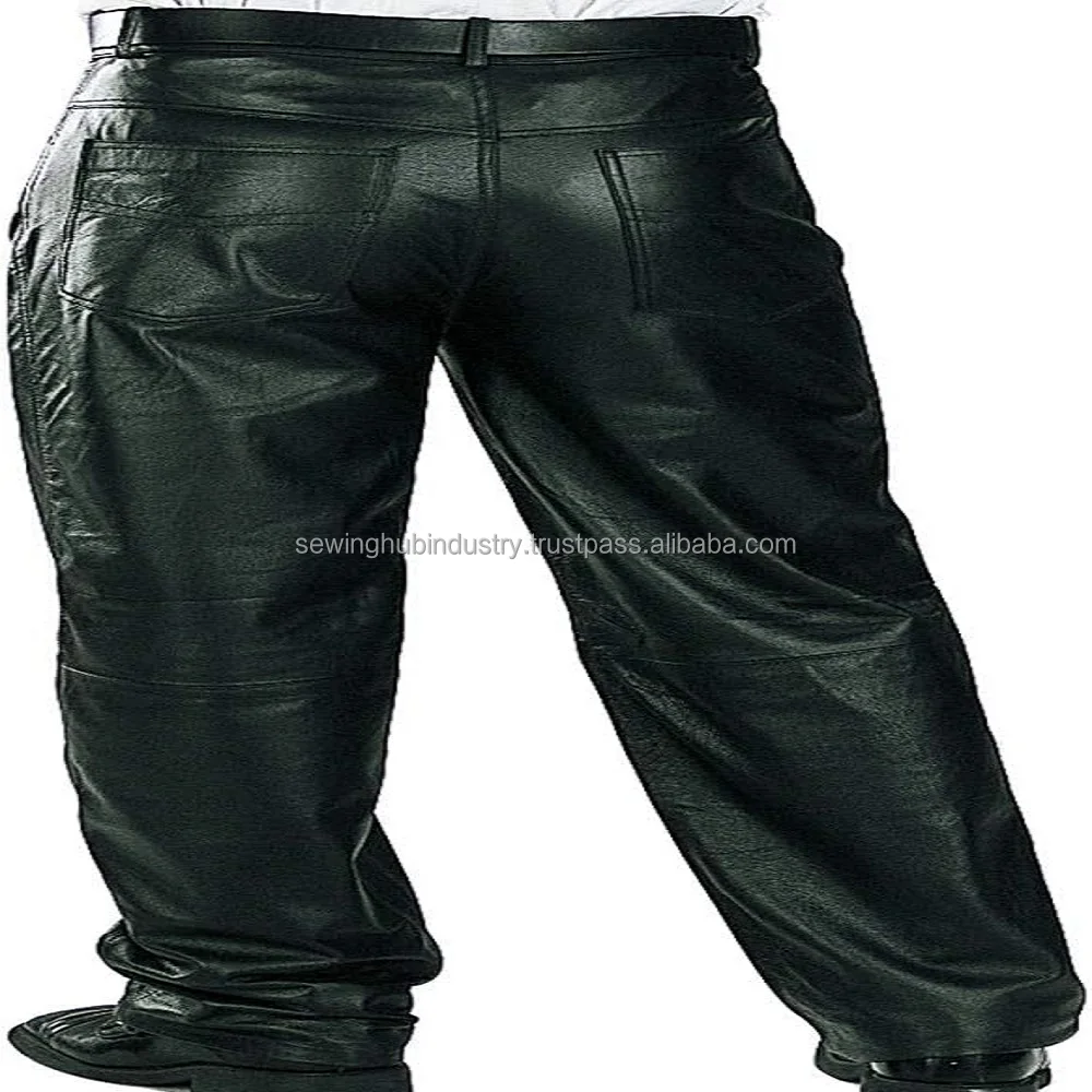 New Men Leather Pants Men's Fashion Wear Outdoor Casual Men Best