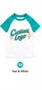 Teal Blue & White