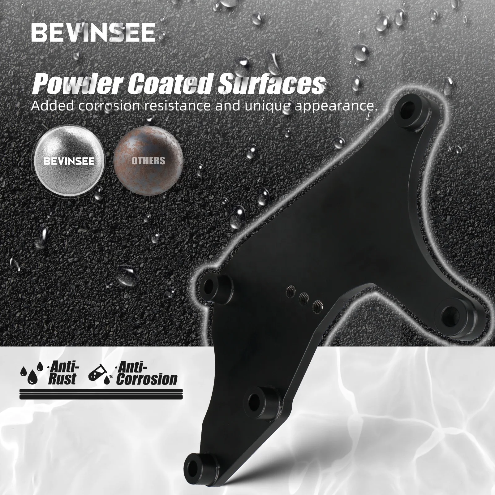BEVINSEE for Chevy LS Dual Alternator Bracket Kit for Hummer H2 for Truck SUV LS1 LS2 LS3 V8 Engines 1999-2013