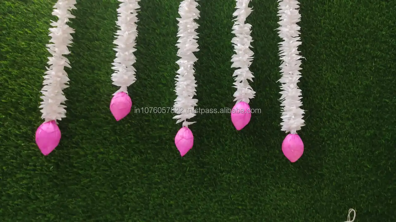 Artificial Jasmine Lotus Flower Garland String For Indian Wedding And