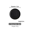 6 inch black