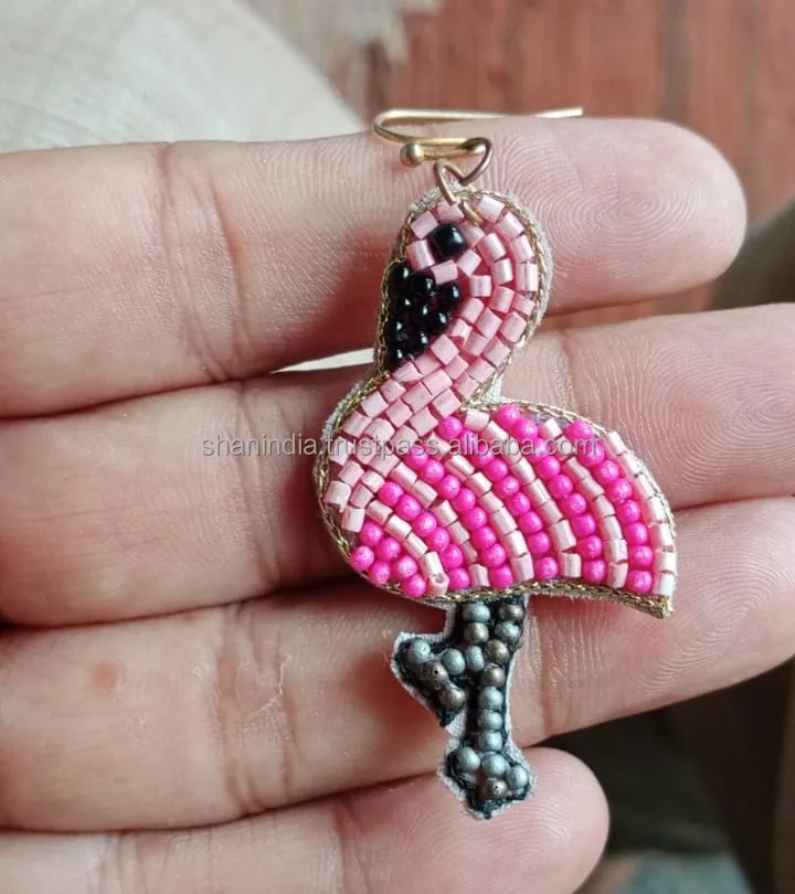 Tasseled Handwoven Multicolor Seed Beads Earrings Hand Embroidered