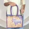 Purple & White  Checkered