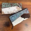 Brown With Turquoise Embossed