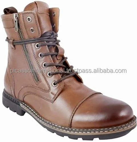 Indian Manufacturer of Superior Quality Wholesale Casual Wear Men's Shoes Genuine Leather Hiking Boots for Bulk Purchase