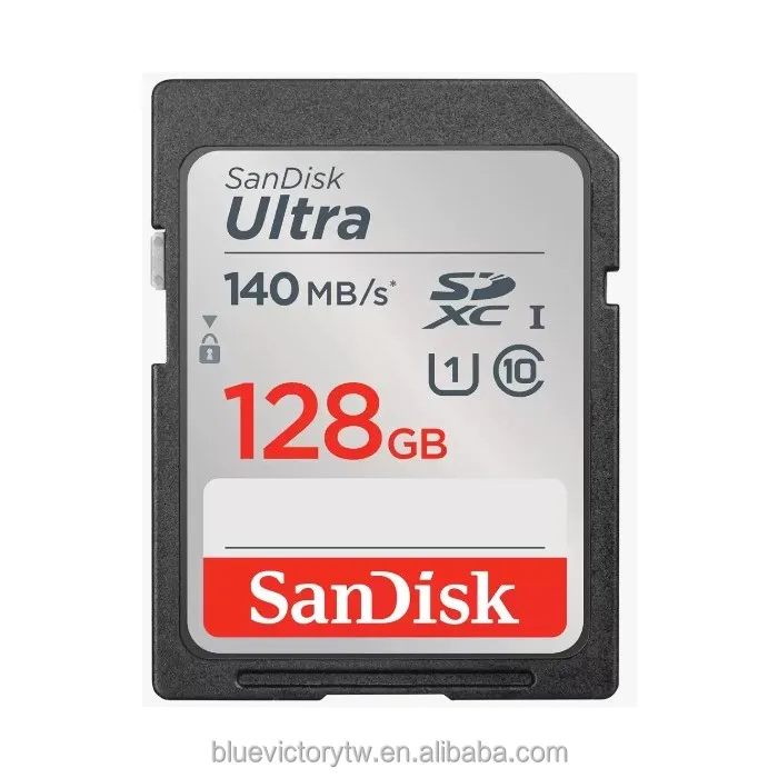 Sandisk 128gb Ultra Sdxc Memory Card,140mb/s,C10,U1,Sdsdunb-128g-gn6in ...