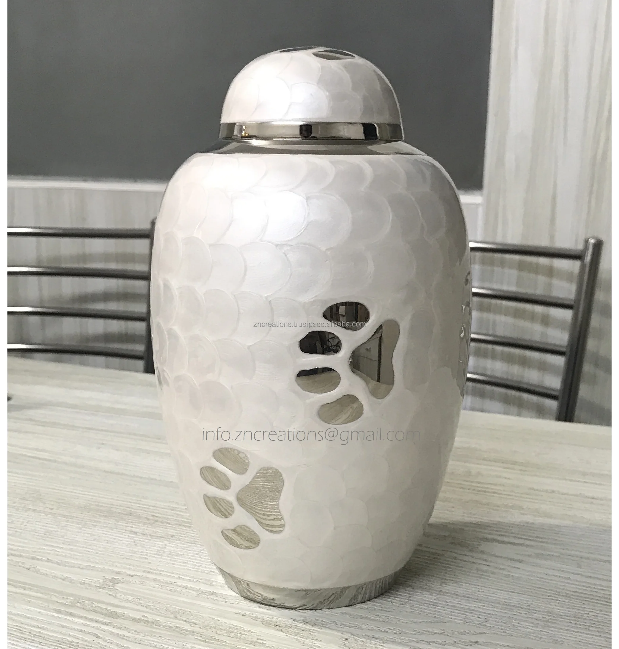 Rainbow Bridge Paw Pet Cremation Urns For Pet Ashes Aluminum Engraved