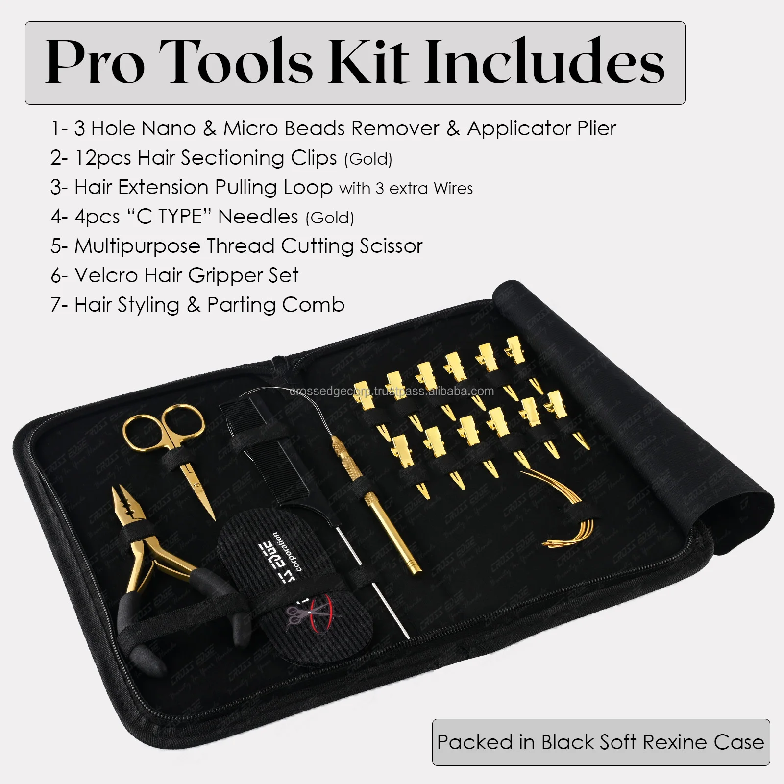 Nano & Micro Rings Hair Extension Tools Application Plier Kit With