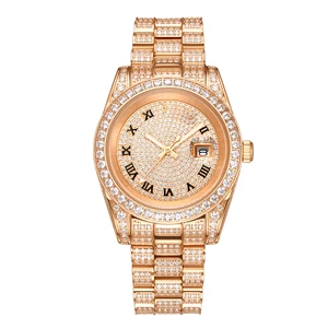 New High-quality Diamond-set Moissanite Business Casual Women's Mechanical Watch Elegant Luxurious Waterproof Automatic Watches