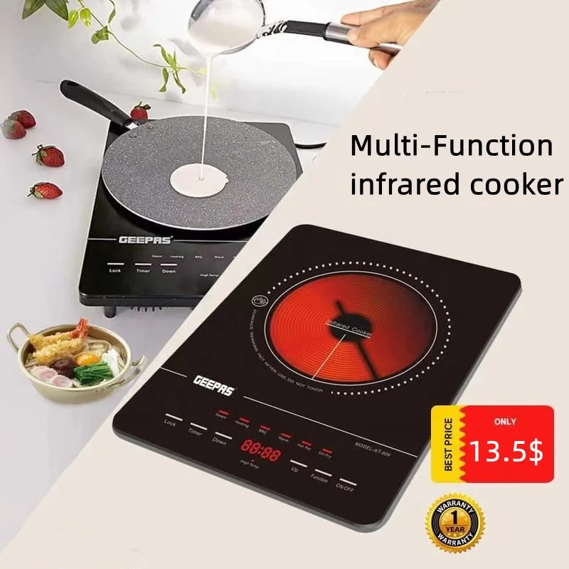Smart Infrared Cooker High-Power 2200W Tea Halogen Oven Cook Stove Home Stir-fried Electric Infrared Cooktop