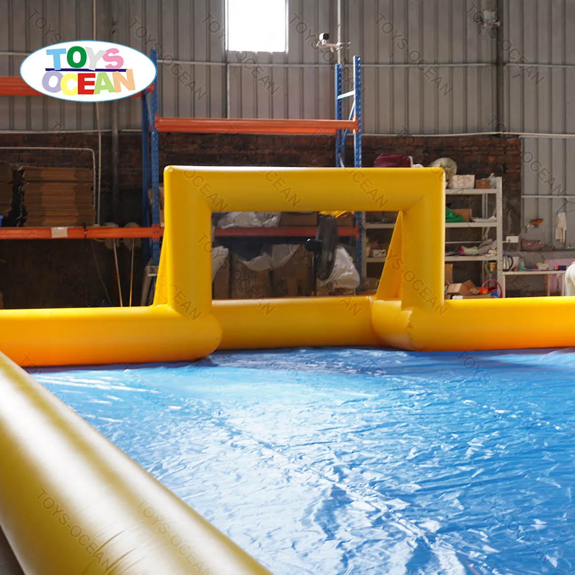 Factory Customized Outdoor Sports Games PVC Inflatable Football Playground Soccer Field Soapy Playground for Adults and Kids