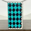 Turquoise & Black Checkered