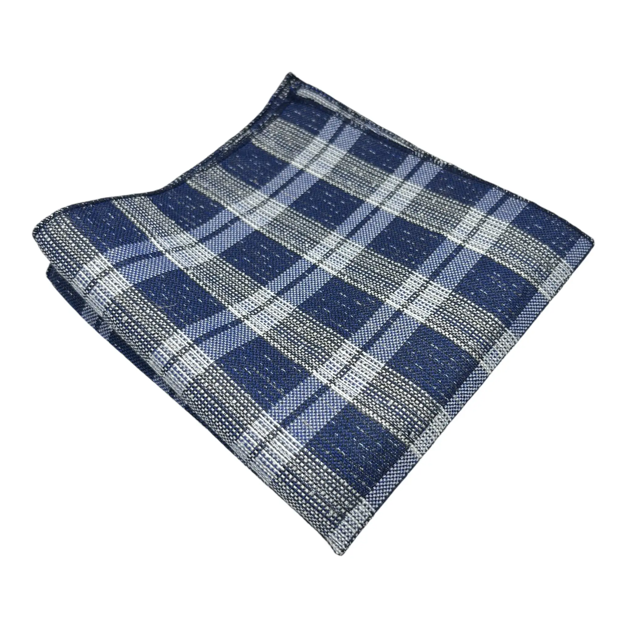 Tie Benon Multi-Color Tartan Plaided Broad Cashmere Tie and Pocket Square Combo