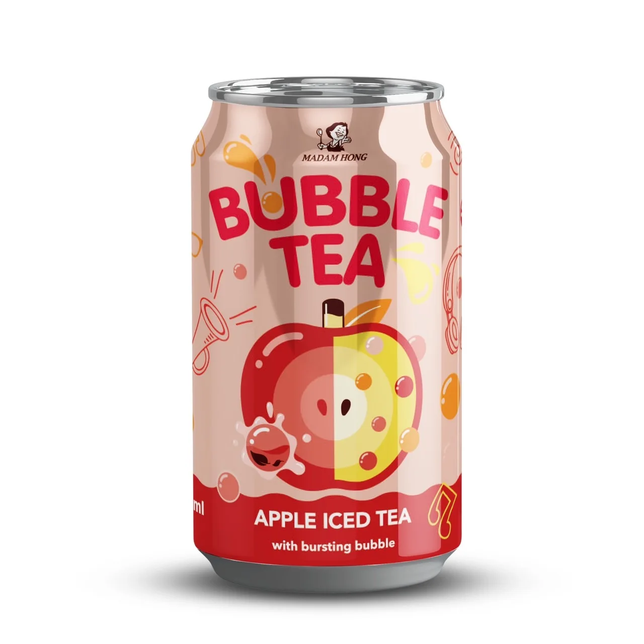 peach bubble tea