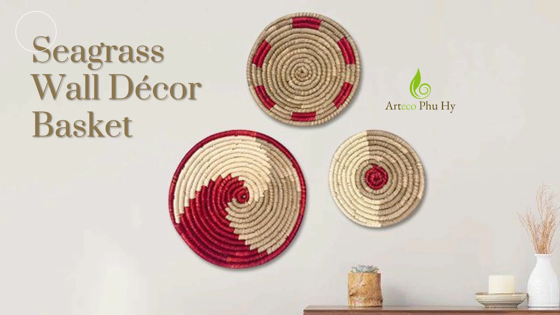 Contemporary Customized Color And Size Seagrass Woven Wall Hangings