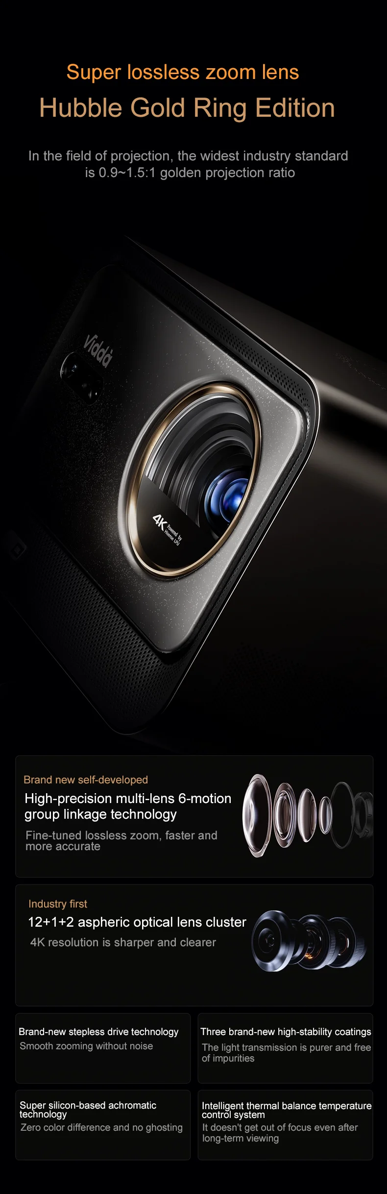 Hisense Vidda C3 Ultra 4K Triple Laser Zoom Projector 3200 Lumens