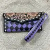 Purple and Black Checkered