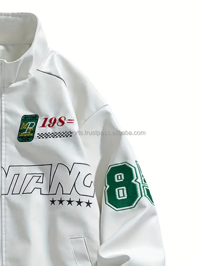 wholesale new 2024 mens clothing High quality leather jacket custom varsity jacket Motorcycle nascar f1 racing Jacket