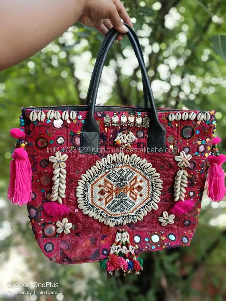 Indian Handmade Traditional Embroidered Handbag Women