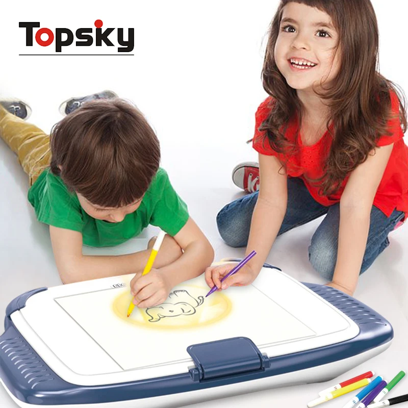 High Quality Plastic Projector Board Drawing Toys Light up Tracing Pad Painting Art Machine Board Toys for Children