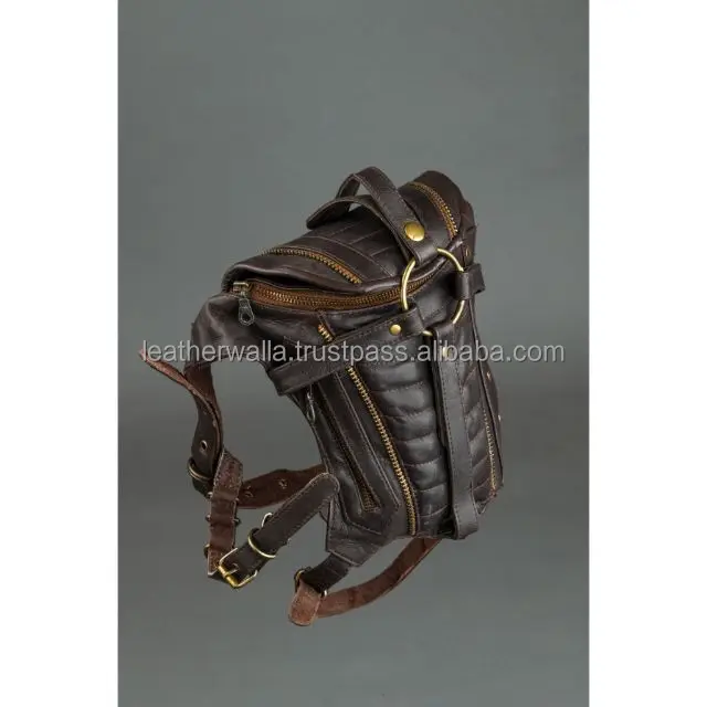 Lw Top Leather Handmade High Quality Leather Waist Pack Fanny Pack Hip