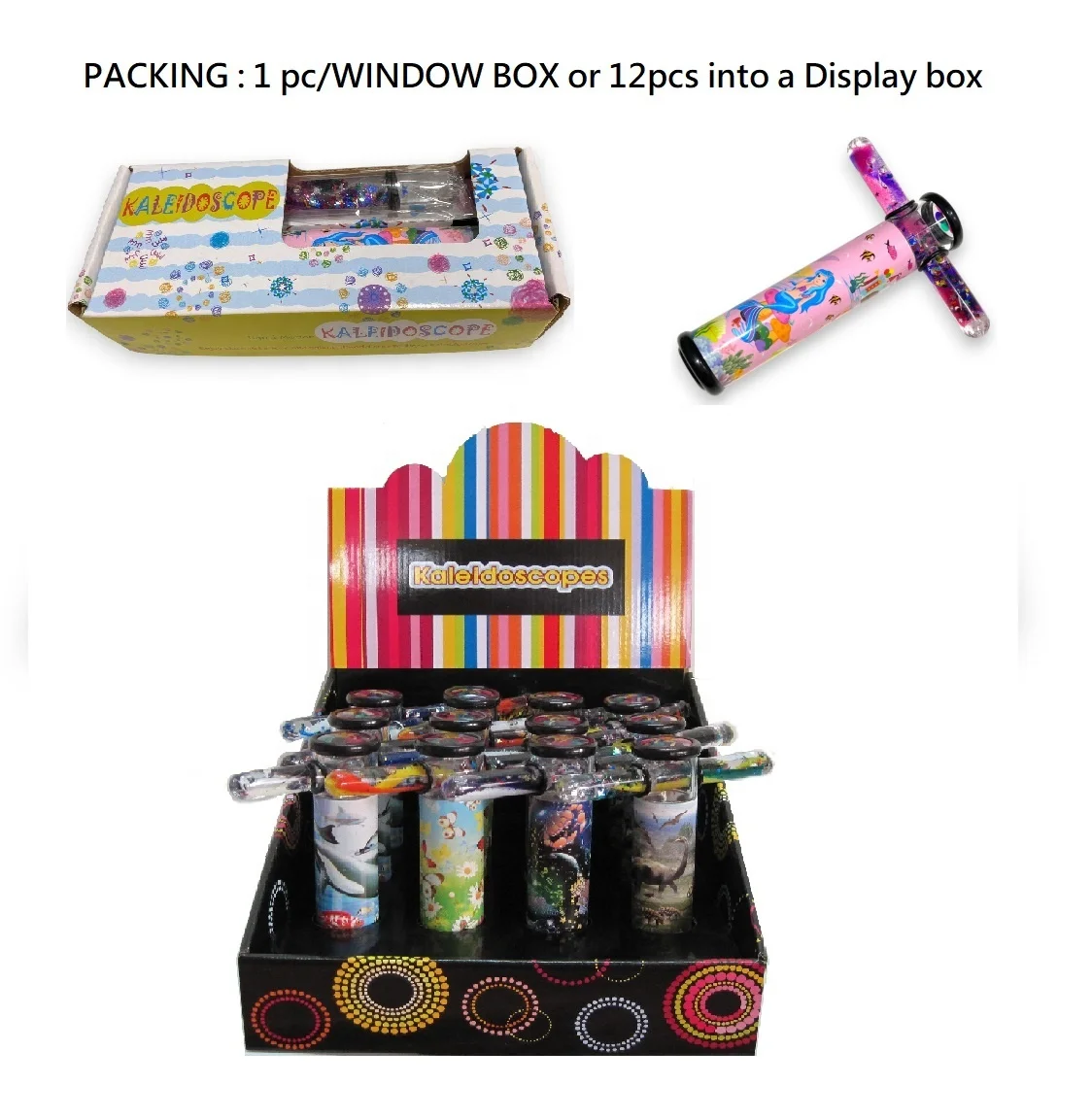 Т-образный бумажный калейдоскоп Волшебная блестящая палочка подарок на все случаи