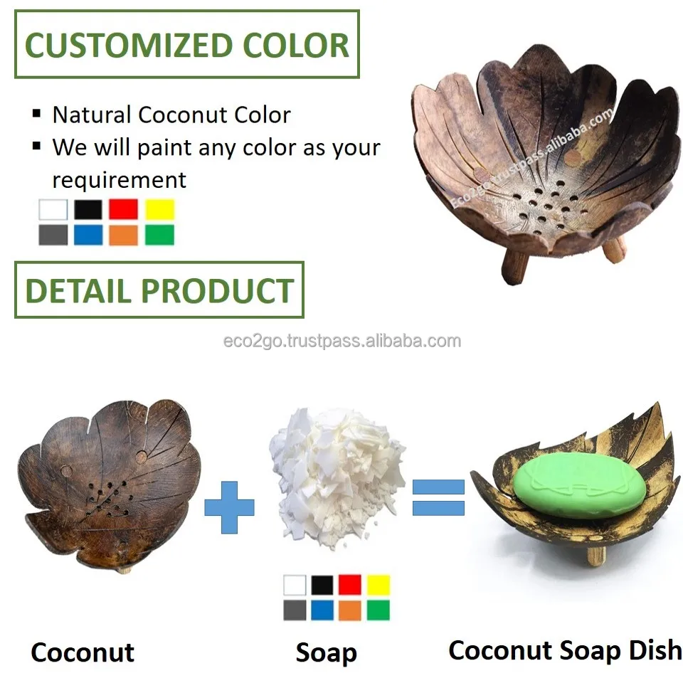 Hot Sale 2022!!! Coconut Soap Dish/ Coconut Soap Holder/ Coconut Soap