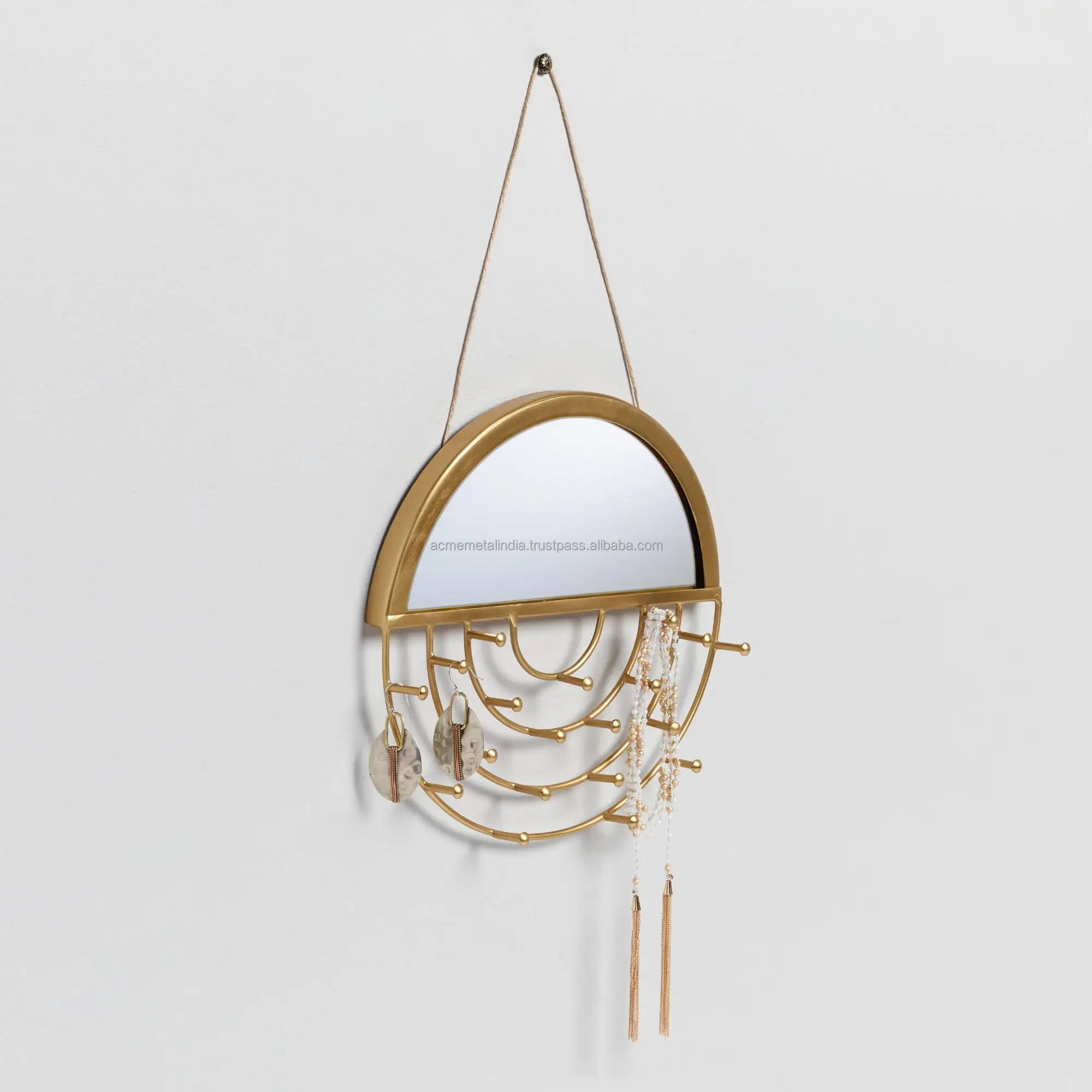 Handmade Jute Jewelry Hanging Stand with Sturdy Design Perfect for Organizing Eyewear Watches Earrings and Bangles